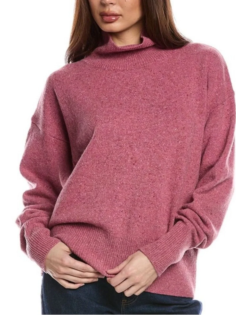 Hugo Boss Womens Famindi Wool Blend Sweater Pastel Red size large NWT